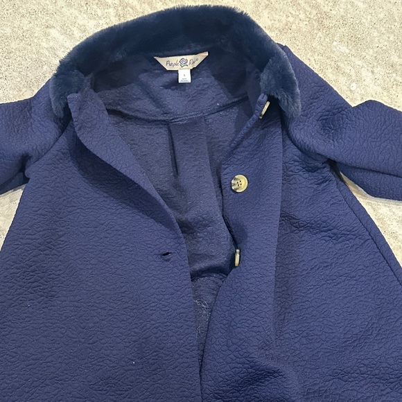 Chic Navy Kids Cape Coat - Picture 5 of 6